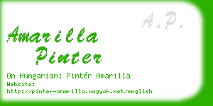 amarilla pinter business card