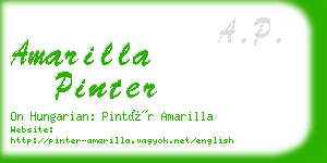 amarilla pinter business card